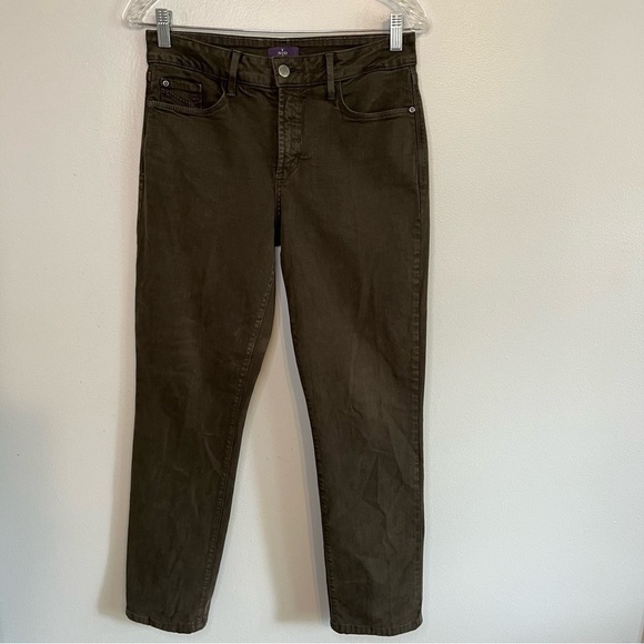 NYDJ Lift & Tuck Jeans Women's 6 Gray Denim Jeans Skinny USA Slim Fit Mid Rise - Picture 1 of 6